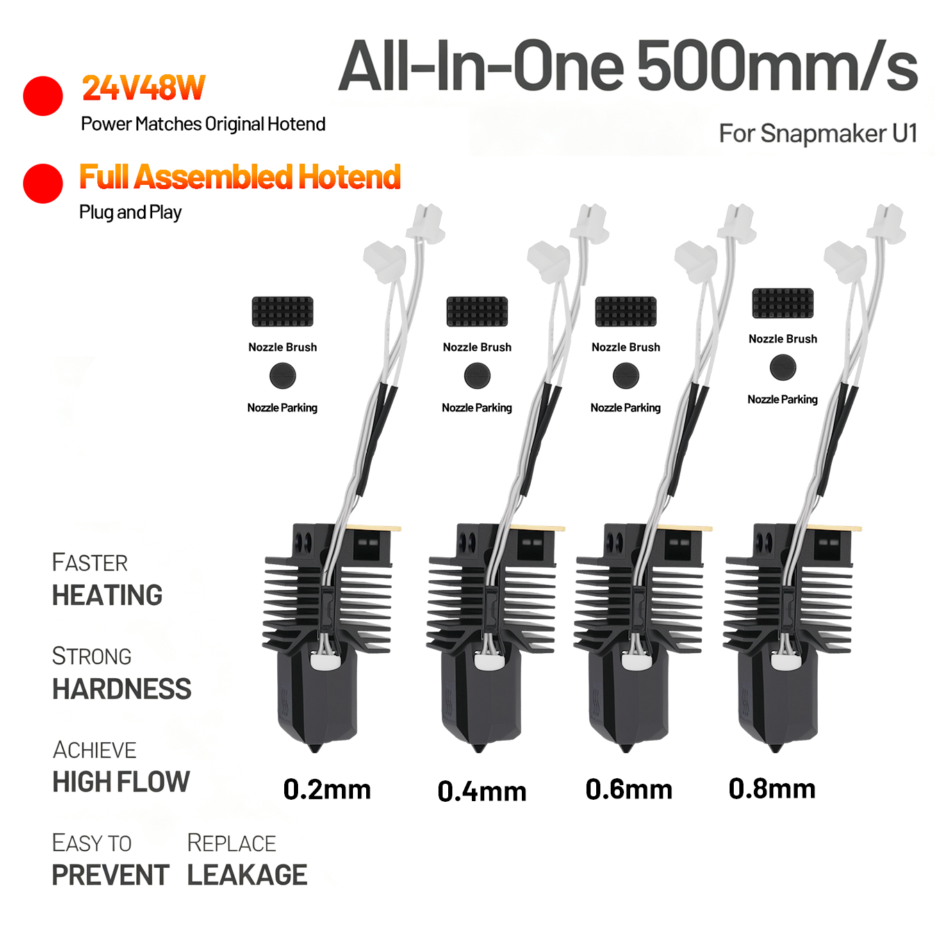 Hotend For Snapmaker U1 24V 48 - High Flow Ceramic Hotend review and price
