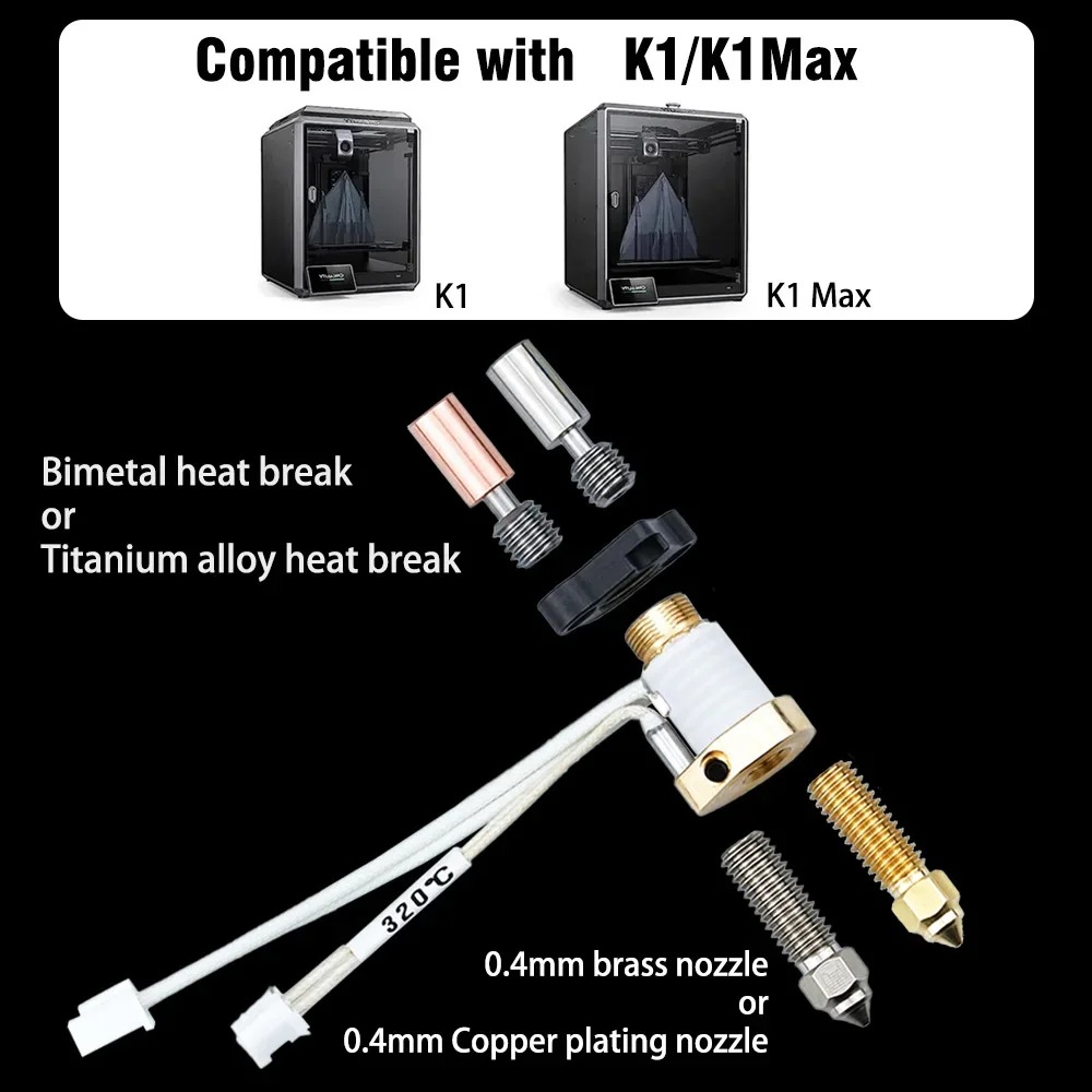 Upgrade Creality K1 Ceramic He - High Flow Ceramic Hotend review and price
